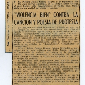 Violencia Bien Contra La Cancion y Poesia de Protesta | Ultima Hora