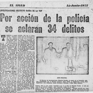 Por acción de la policía se aclaran 34 delitos | El Siglo
