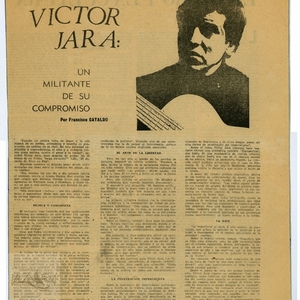 Víctor Jara Un militante de su compromiso | El Siglo