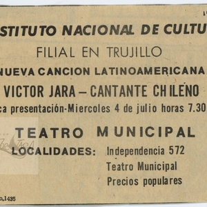 Nueva Cancion Latinoamericana en Trujillo Aviso