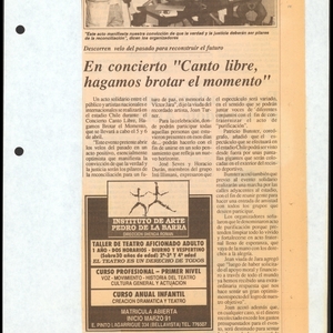 En concierto “Canto Libre, hagamos brotar el momento”