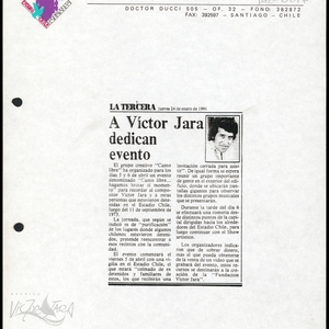 A Victor Jara dedican evento