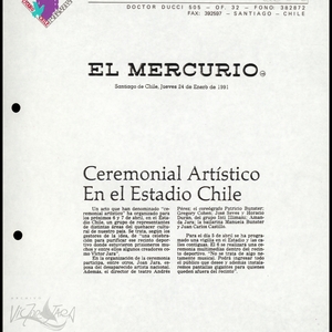 Ceremonial Artístico en el Estadio Chile