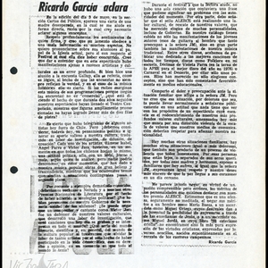 “Ricardo García aclara”
