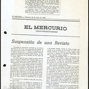 Suspensión de una Revista