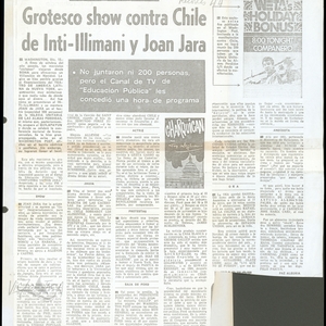 Grotesco show contra Chile de Inti Illimani