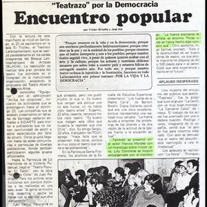 Encuentro Popular “Teatrazo por la Democracia” por Víctor Briceño y José Ale