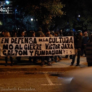 Lienzo en manifestación