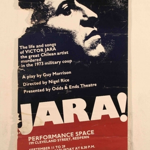 Jara! Presentación de la obra de Guy Morrison, dirigida por Nigel Rice. Presentada por Odds & Ends. Theatre